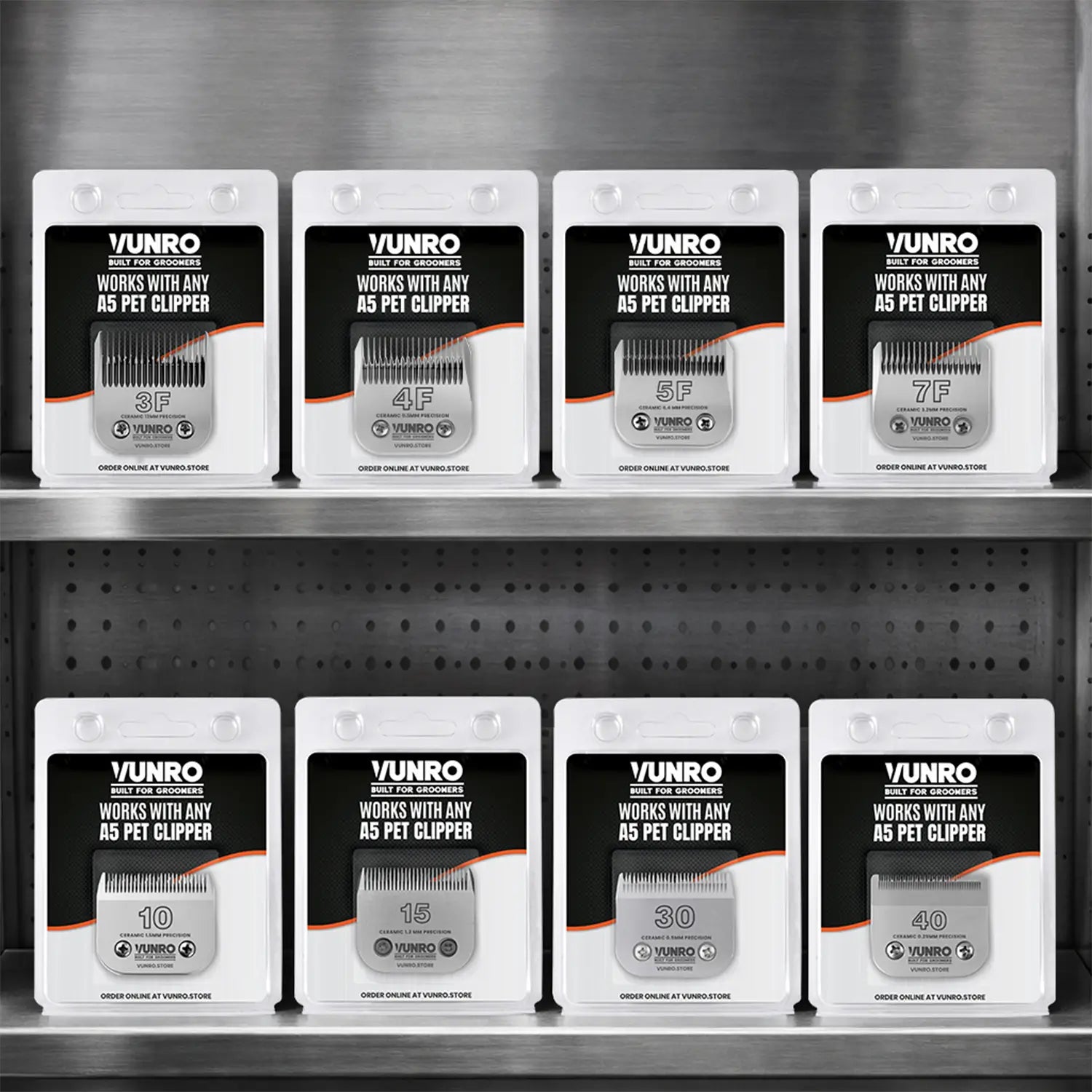 Full Set of Ceramic Clipper Blades with IvoryEdge Cutters